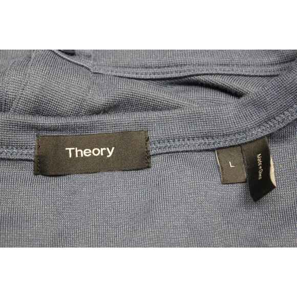 Theory Henley Shirt Men’s Size Large Short Sleeve Cotton Button Front Casual Tee - Picture 7 of 9